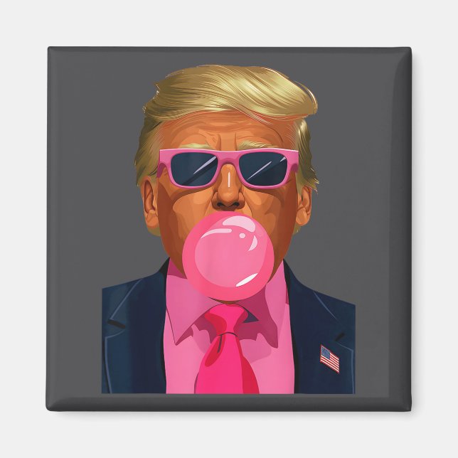 Nk Sungles Trump Bubble Gum 2024 Vote President Fu Magnet (Front)