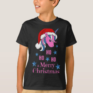 Nk Unicorn Santa Merry Christmas  T-Shirt
