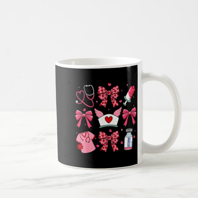 Nk Valentine Nurse Coquette Bow Cuds Favorite  Coffee Mug (Right)