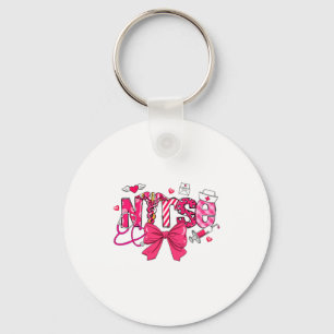 Nk Valentine Nurse Coquette Bow Cuds Favorite Key Ring
