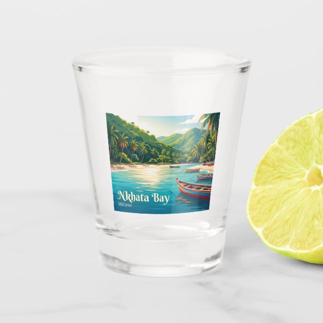 Nkhata Bay Malawi Shot Glass (Front)
