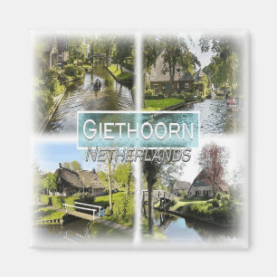 NL0039 Europe, Netherlands, Giethoorn, fridge Magnet