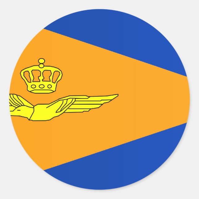 NL VLAG Luchtmacht, Netherlands Classic Round Sticker (Front)