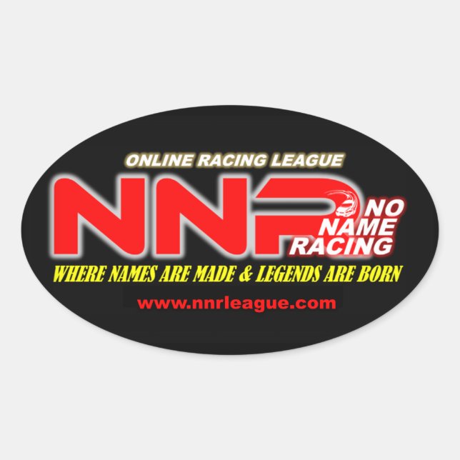 NNR oval league logo Oval Sticker (Front)
