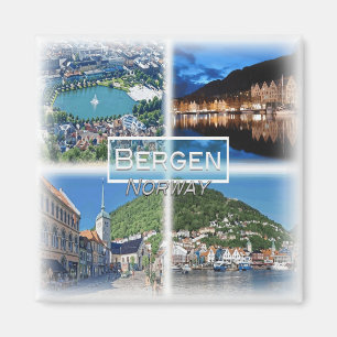 NO0167 Europe, Norway, Bergen, fridge Magnet