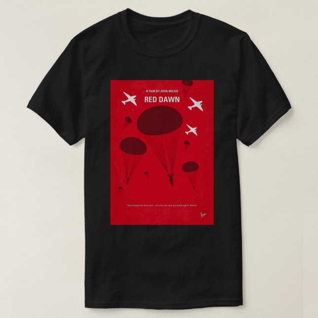 No1018 My Red Dawn minimal movie poster    Sticker T-Shirt (Design Front)