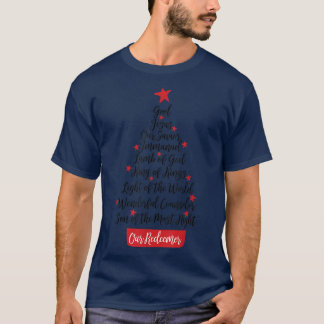 No2 Our Redeemer Jesus Christmas Tree Merry Xmas C T-Shirt