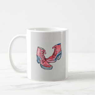 No 01, Hand Drawing Of Funny Shoes Collection Coffee Mug