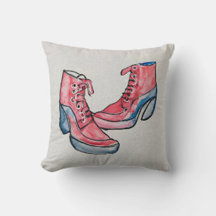 No 01, Hand Drawing Of Funny Shoes Collection Cushion
