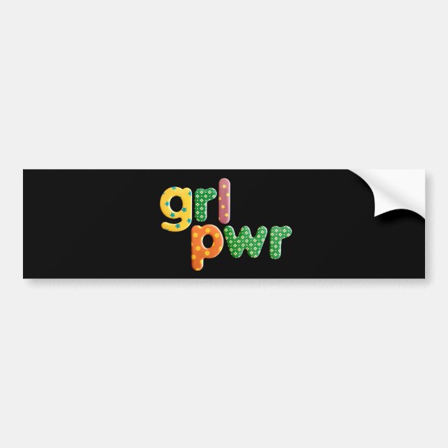 No: 158 GRL PWR bumper sticker from TFDG (Front)