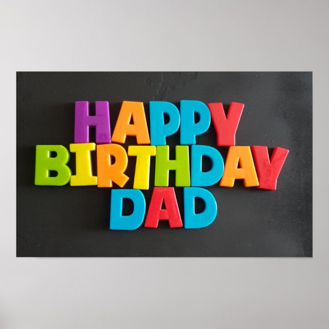 No: 185 HAPPY BIRTHDAY DAD poster from TFDG (Front)