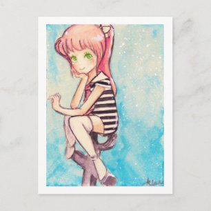no.188 pink-haired sailor for renee postcard
