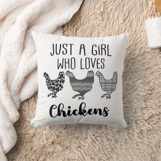 No 1/2, Just A Girl Who Loves Chickens, Funny Cushion (Blanket)