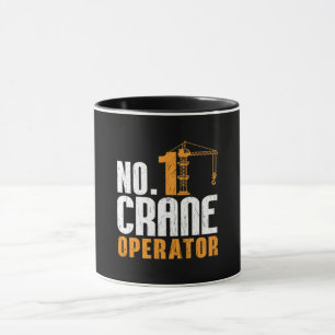 No. 1 Crane Operator Construction Worker Site Mug