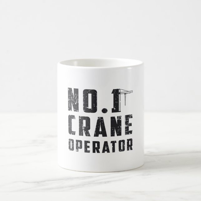 No. 1 Crane Operator Workers Construction Site Coffee Mug (Center)
