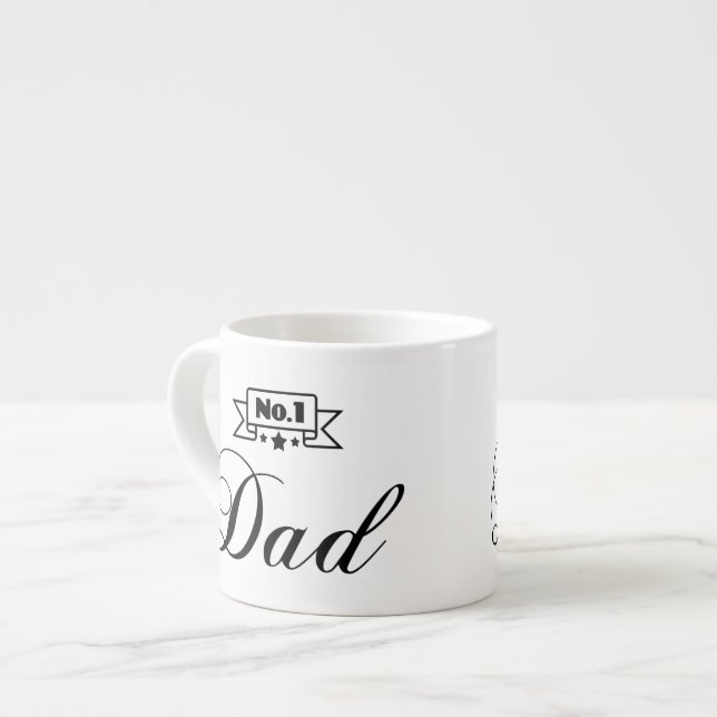 No.1 Dad Espresso Mug - Father's Day Gift (Front Left)
