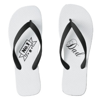No.1 Dad Father's Day Flip Flops