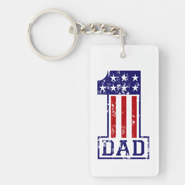 No. 1 Dad USA Key Ring (Front)