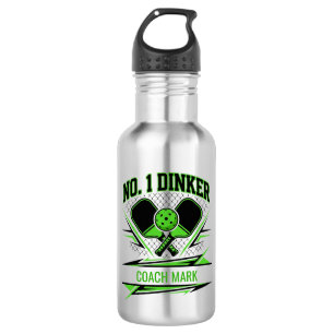No 1 Dinker Pickleball Coach Custom Name Bottle