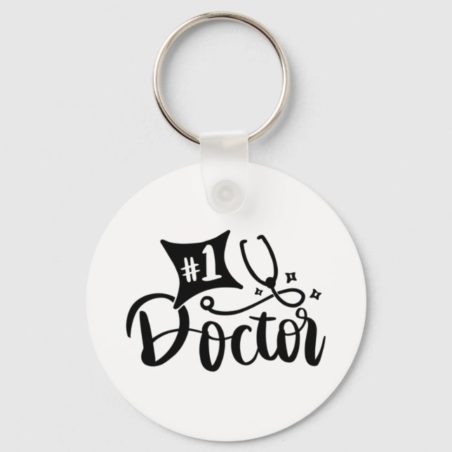 No 1 Doctor  Key Ring (Front)