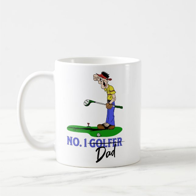 No. 1 Golfer Dad Coffee Mug (Left)