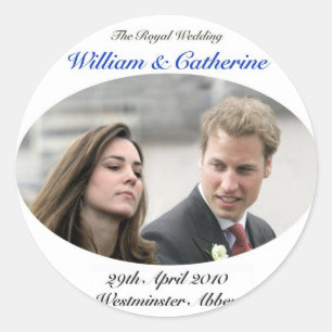 No.1 The Royal Wedding William & Catherine Classic Round Sticker