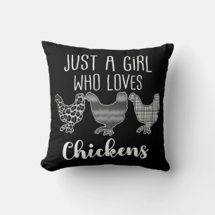 No 2/2, Just A Girl Who Loves Chickens, Funny Cushion