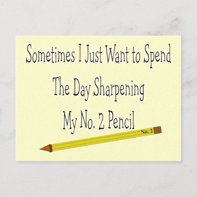No. 2 Pencil T-Shirts & Gifts Postcard (Front)