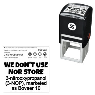 NO 3-NOP by RoseWrites Self Inking Rubber Stamp