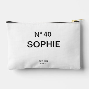 No 40 French Chic 40th Birthday Party Accessory Pouch