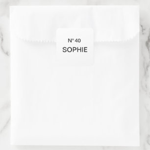 No 40 French Chic 40th Birthday Party Square Sticker