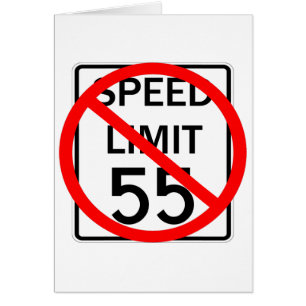 No 55 mph Speed Limit Sign