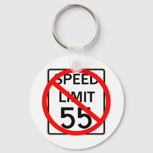 No 55 mph Speed Limit Sign Key Ring