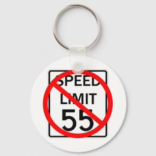 No 55 mph Speed Limit Sign Key Ring
