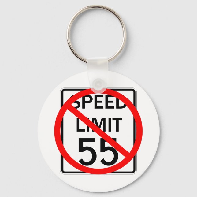 No 55 mph Speed Limit Sign Key Ring (Front)