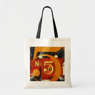 No 5 - The Figure 5 in Gold by Demuth Tote Bag
