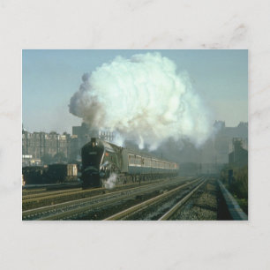 No. 60009 leaves the castle at Edinburgh as it hea Postcard