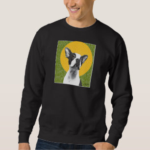 No. 619 Hugo With A Halo Boston Terrier Halo Green Sweatshirt