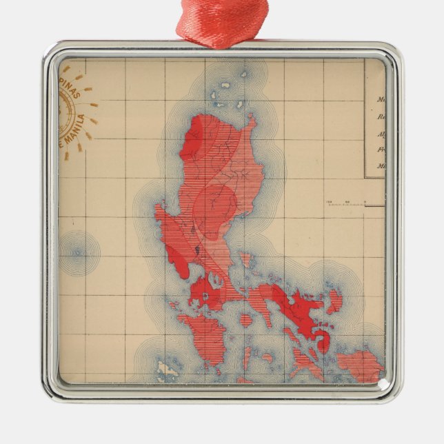 No 6 Distribution Temblores Signs Metal Ornament (Front)