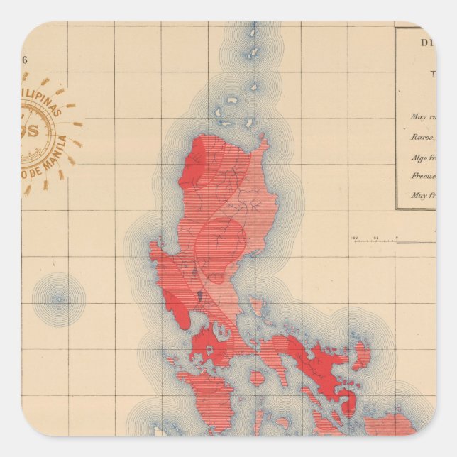 No 6 Distribution Temblores Signs Square Sticker (Front)