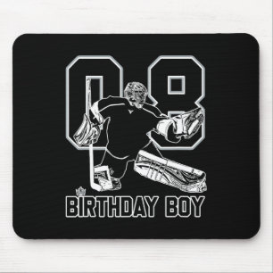 No. 8 Ice Hockey Goalie Happy 8th Birthday Boy Mouse Pad
