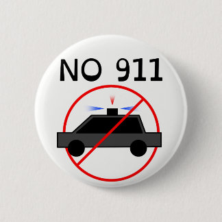 NO 911 logo B 6 Cm Round Badge