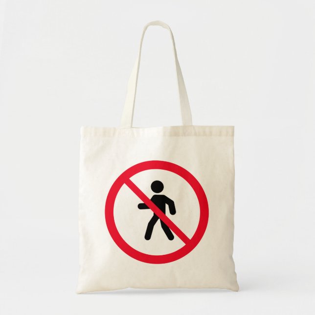 No Access Pedestrians Sign | Budget Tote Bag (Front)