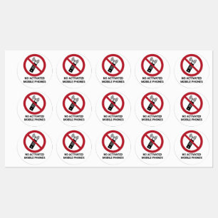 No Activated Mobile Phones, Prohibition Sign