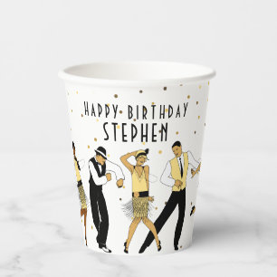 NO AGE Art Deco/Great Gatsby/1920s Birthday Party Paper Cups