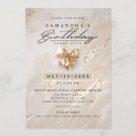 NO AGE Modern Elegant Faux Gold Foil Birthday Invitation<br><div class="desc">Stylish,  elegant adults' birthday invitation template featuring modern typography on a background of neutral beige and grey paint strokes and streaks of faux gold foil. Replace the "event type" text with the type of birthday party (e.g. breakfast,  brunch,  lunch,  dinner,  party,  cocktails,  tea party,  celebration,  etc.).</div>