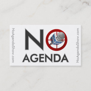 No Agenda Logo - Calling Cards