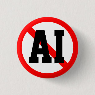 No AI 3 Cm Round Badge