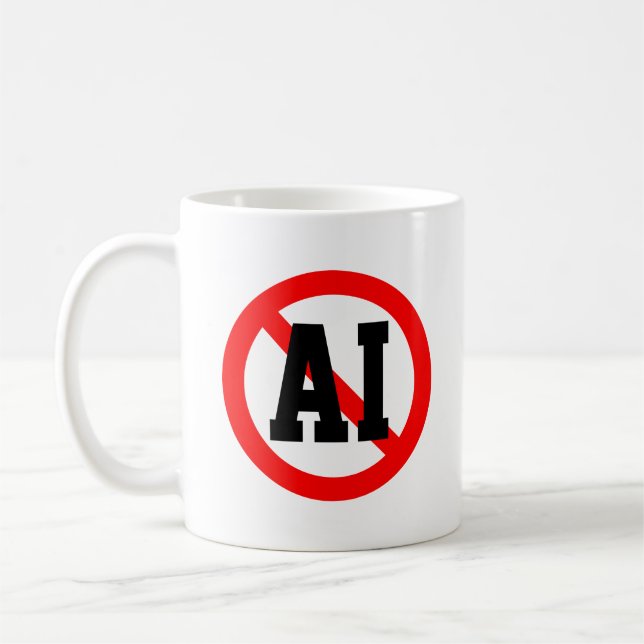 No AI Coffee Mug (Left)
