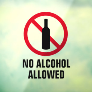 No alcohol allowed drinking prohibited